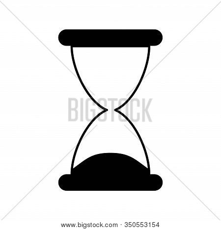 Vintage Hourglass Sandglass Timer Or Clock Flat Vector Icon For Apps And Websites.