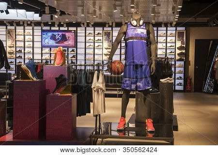 Johor Bahru, Malaysia- 25 Jan, 2020: Anta Store In Johor Bahru, Malaysia. Anta Sports Is A Branded S