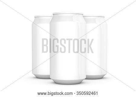Can Mock Up Of Beverage Packaging Design 3D Rendering