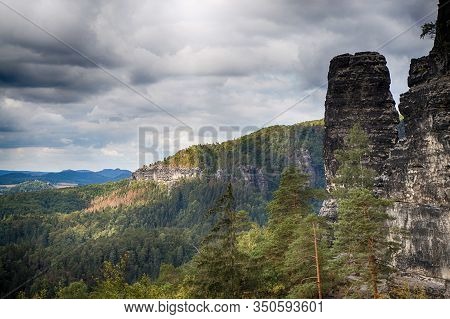 Pravcicka Brana Natural Landscape From Czech Republic