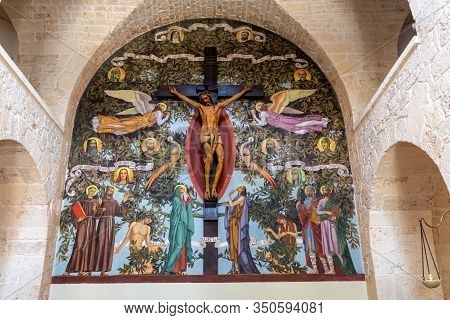 Alberobello, Italy - September 16, 2019: Altar In The Church Of Saint Anthony In Trulli Village In A
