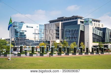 Pretoria, South Africa, 29th January - 2020: Front Entrance To Shopping And Entertainment Complex