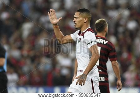 Rio, Brazil - February 12, 2020: Gilberto In Match Between Fluminense 2 Vs 3 Flamengo By The Semifin