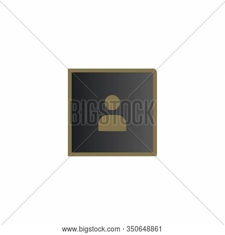 Gold User Icon In Trendy Flat Style. Stock Vector Illustration Isolated On White Background.