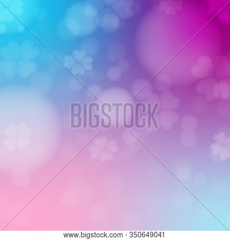 Abstract Glowing Blurred Background, Heart Bokeh Abstract Background Vector Flower Design.