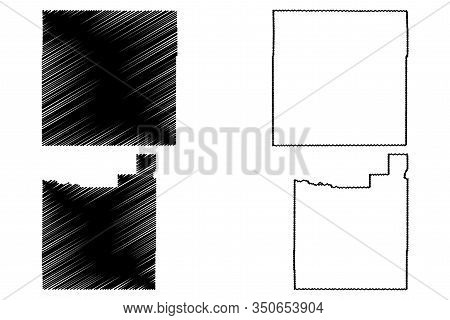 Morgan And Otero County, Colorado (u.s. County, United States Of America,usa, U.s., Us) Map Vector I