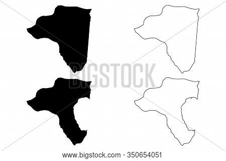 Dojran Municipality (republic Of North Macedonia, Southeastern Statistical Region) Map Vector Illust