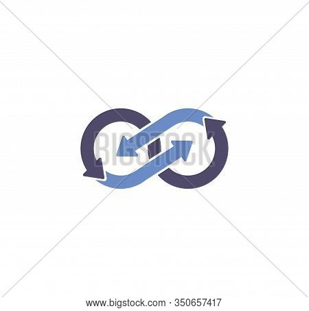 Infinity Sign Icon On Background For Graphic And Web Design. Creative Illustration Concept Symbol Fo