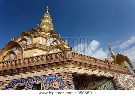 Wat Phasornkaew buddhistický chrám v provincii phetchabun, Thajsko