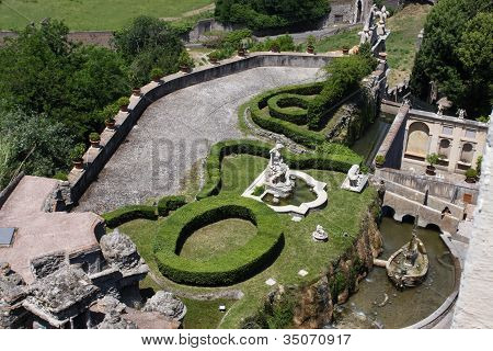 Villa D'este i Tivoli, Italien