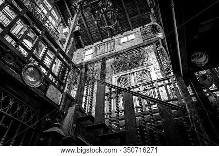 Gonzalez Catan, Argentina, September 28, 2019: Interior Of The Iron Museum, An Abandoned Building In