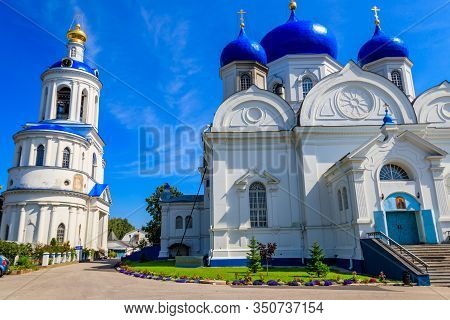 Bell Tower And Cathedral Of The Bogolyubovo Icon Of Our Lady In Bogolyubovo Convent In Vladimir Obla