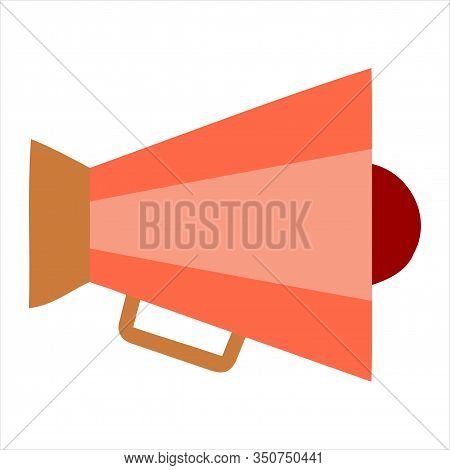 Speaker Icon. Speaker Icon Vector Flat Illustration For Graphic And Web Design Isolated On Black Bac