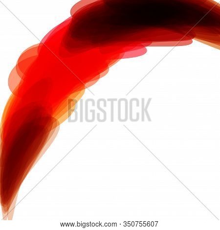 Abstract Composition Isolated On White. Simple Background Textute Art Wave Splash With Ellipse Circl