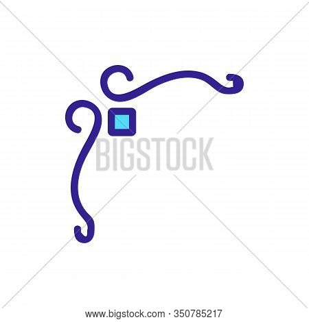 Border Corner Frame Is The Vector Icon. Thin Line Sign. Isolated Contour Symbol Illustration