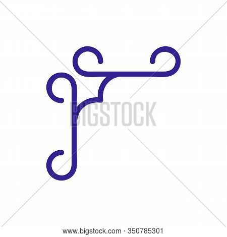 Border Corner Frame Is The Vector Icon. Thin Line Sign. Isolated Contour Symbol Illustration
