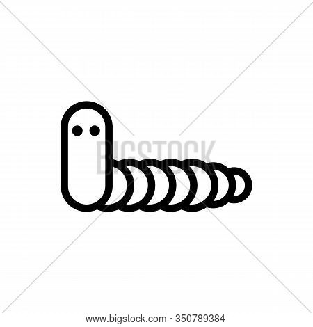 Worm Icon Vector. Thin Line Sign. Isolated Contour Symbol Illustration