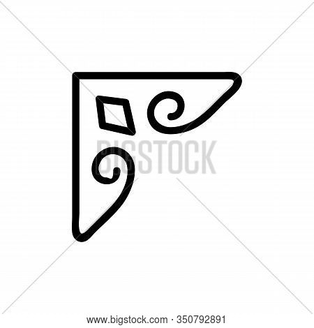 Border Corner Frame Is The Vector Icon. Thin Line Sign. Isolated Contour Symbol Illustration