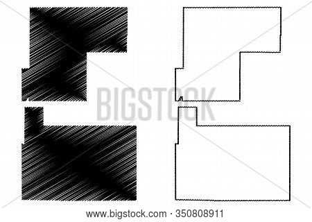 Rio Grande And Weld County, Colorado (u.s. County, United States Of America,usa, U.s., Us) Map Vecto