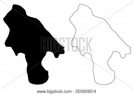 Lozovo Municipality (republic Of North Macedonia, Vardar Statistical Region) Map Vector Illustration
