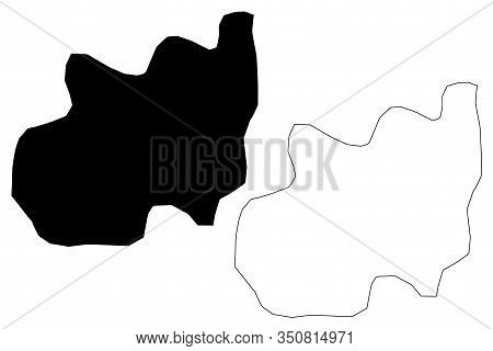 Rosoman Municipality (republic Of North Macedonia, Vardar Statistical Region) Map Vector Illustratio