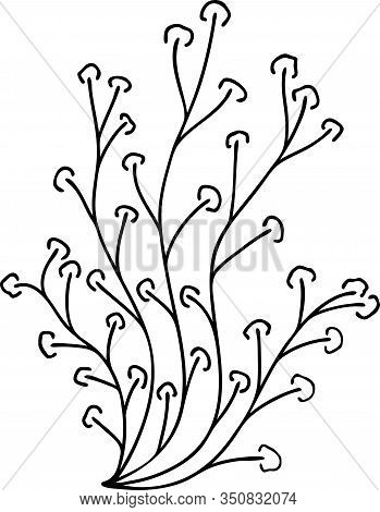 Abstract Doodle Single Floral Element For Decoration Patterns, Wrapping Paper, Cards, Invitations, P