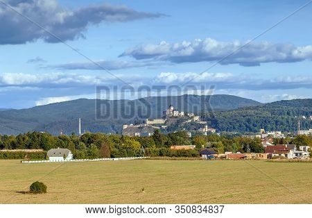 Trencin Castle Is A Castle Above The Town Of Trencin In Western Slovakia.