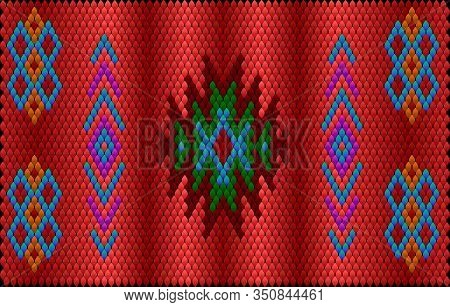 The Traditional Ornament Of The Inhabitants Of The East, The Arab World, In Which Rich Colors Attrac