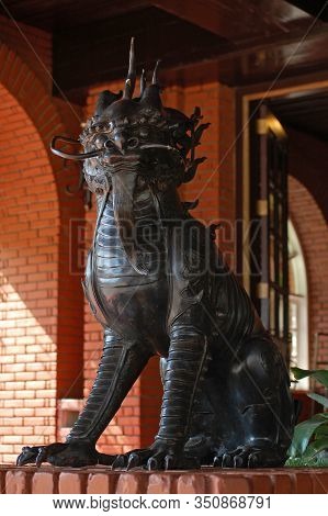 Ilocos Norte, Ph - Apr. 8: Dragon Statue At Fort Ilocandia Resort On April 8, 2009 In Ilocos Norte, 