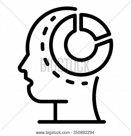 Internship Pie Chart Icon. Outline Internship Pie Chart Vector Icon For Web Design Isolated On White