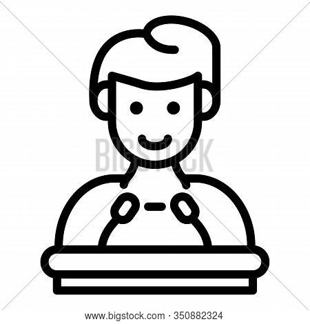 Speaker Internship Icon. Outline Speaker Internship Vector Icon For Web Design Isolated On White Bac