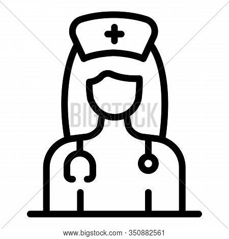 Private Clinic Woman Doctor Icon. Outline Private Clinic Woman Doctor Vector Icon For Web Design Iso