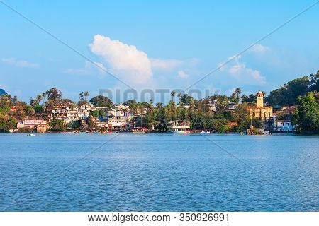 Mount Abu And Nakki Lake Panoramic View. Mount Abu Is A Hill Station In Rajasthan State, India.