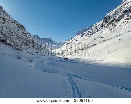 Skitouring Paradise Silvretta Mountains In Austria