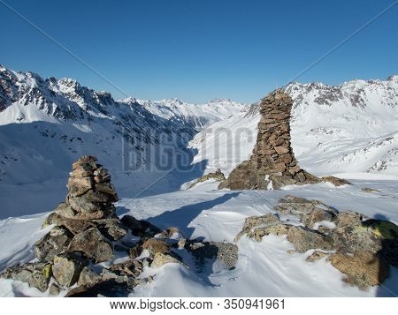 Skitouring Paradise Silvretta Mountains In Austria