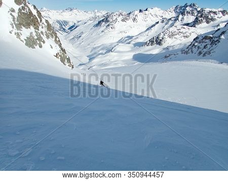 Skitouring Paradise Silvretta Mountains In Austria