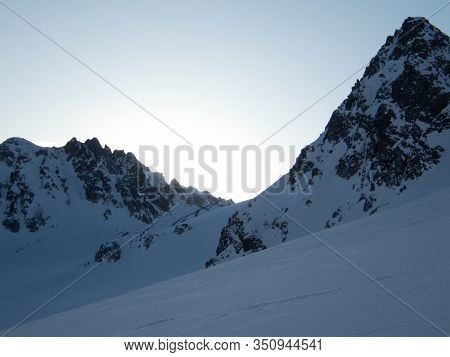 Skitouring Paradise Silvretta Mountains In Austria