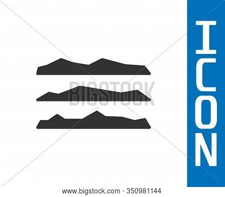 Grey Strips Of Cocaine Or Heroin Drug Icon Isolated On White Background. Vector Illustration