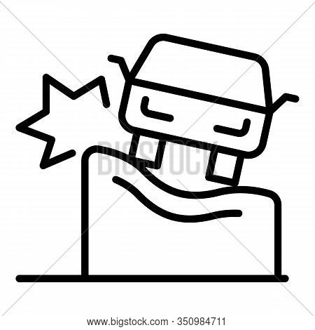Wall Car Accident Icon. Outline Wall Car Accident Vector Icon For Web Design Isolated On White Backg