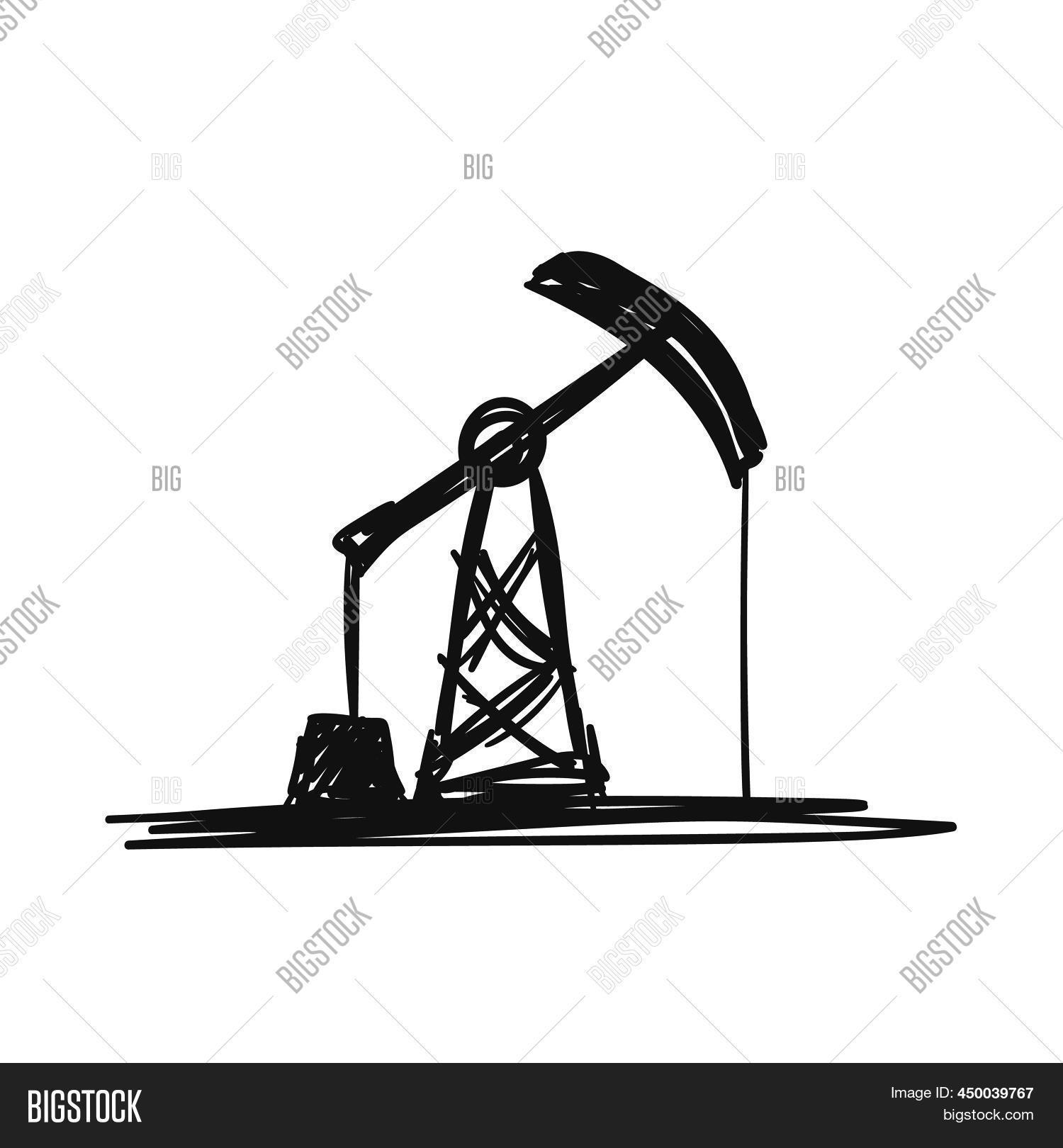 Oil Pump Jack Simple Image & Photo (Free Trial) Bigstock
