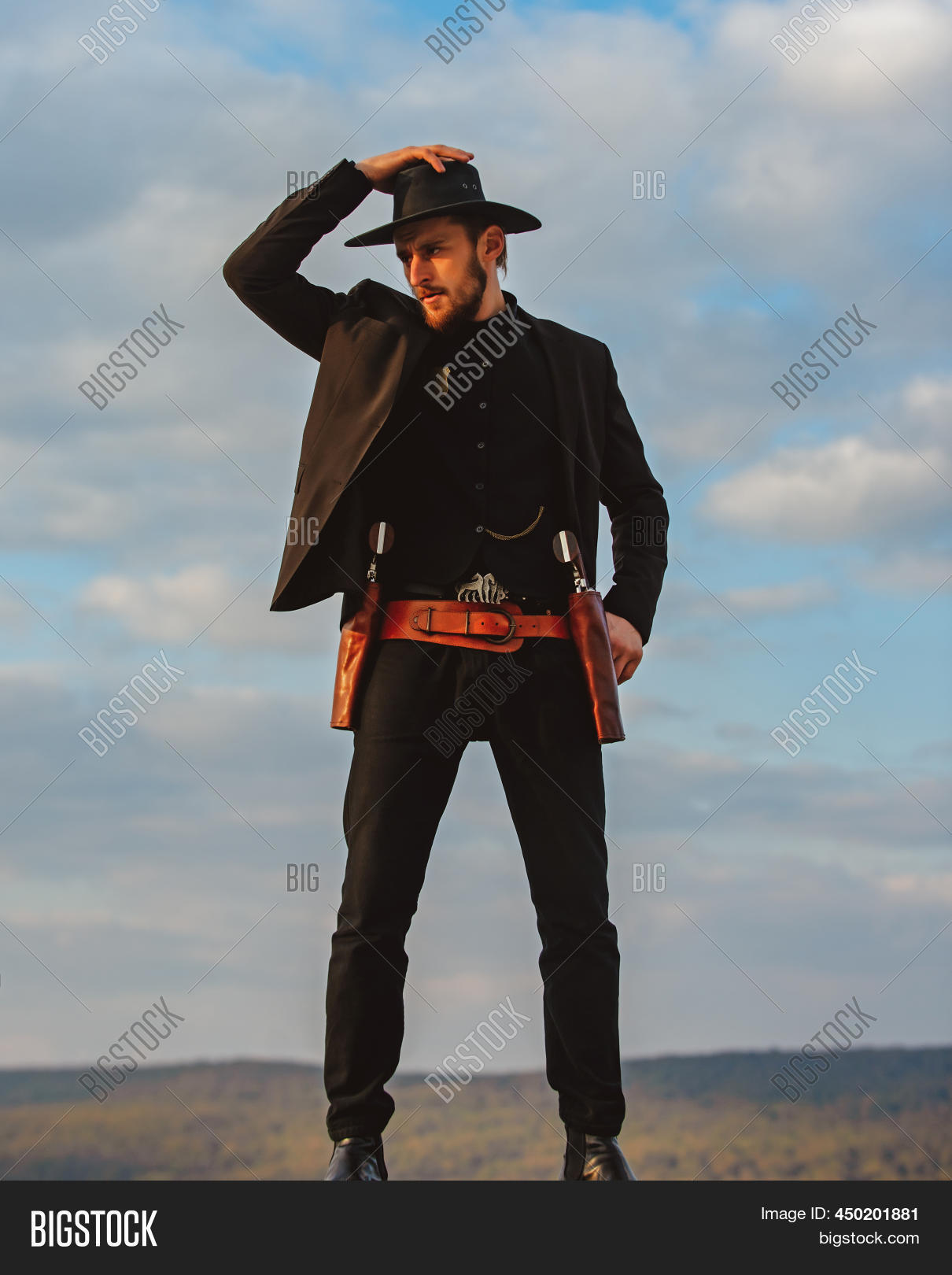 Sheriff Cowboy Black Image & Photo (Free Trial) Bigstock