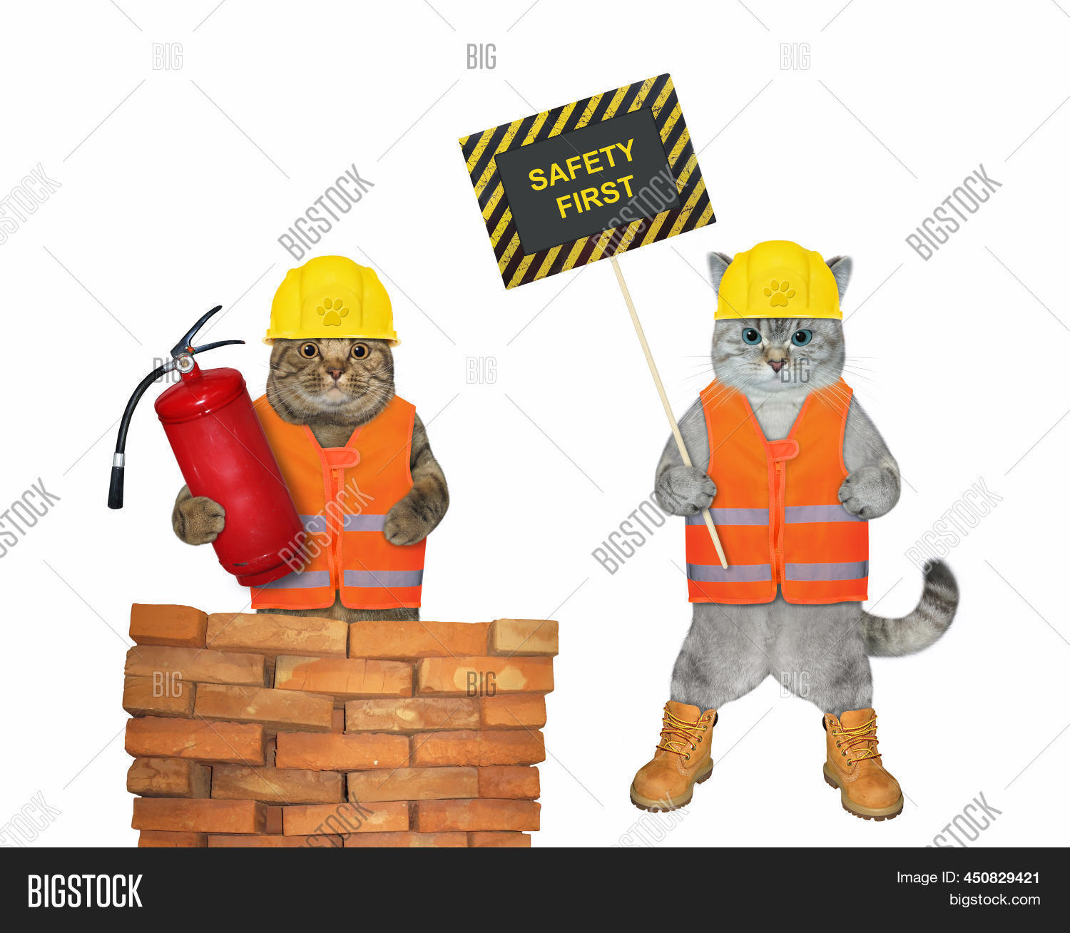 Two Cats Workers Image & Photo (Free Trial) Bigstock