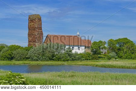 The Old Church Named St Salvator At Pellworm Island In North Frisia, Germany