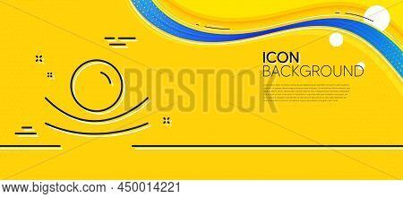 Elastic Material Line Icon. Abstract Yellow Background. Resilience Or Flexibility Sign. Flexible Pre