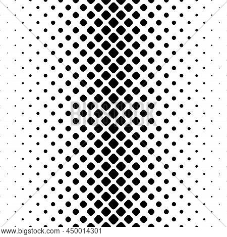 Seamless Halftone Vector Background. Filled With Squares With Radii Turning Into Circles