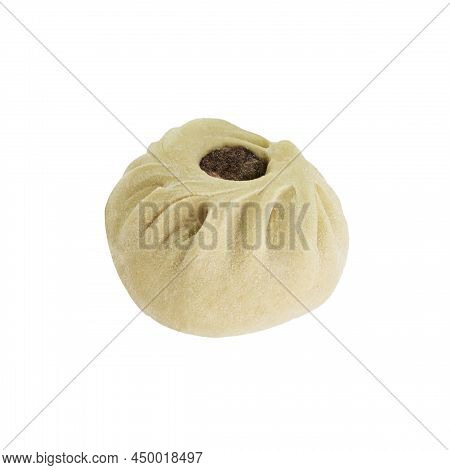 Baozi , Dumplings, Dim Sum, Ravioli, Buuz, Pelmeni, Pyanse, Khinkali, Manti , Isolated On White Back