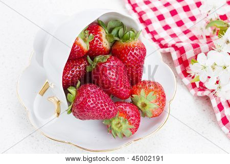 strawberry in basket