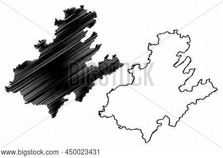 Anvers Island (palmer Archipelago, Antarctica) Map Vector Illustration, Scribble Sketch Antwerp Or A