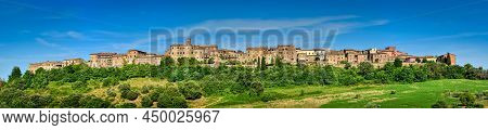 A Panoramic View Of Casole Delsa In Tuscany