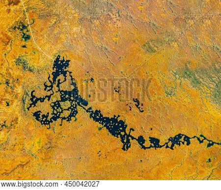Miory District, Vitebsk Region, Belarus. The Yelnya Swamp. Upland And Transitional Bogs With Numerou